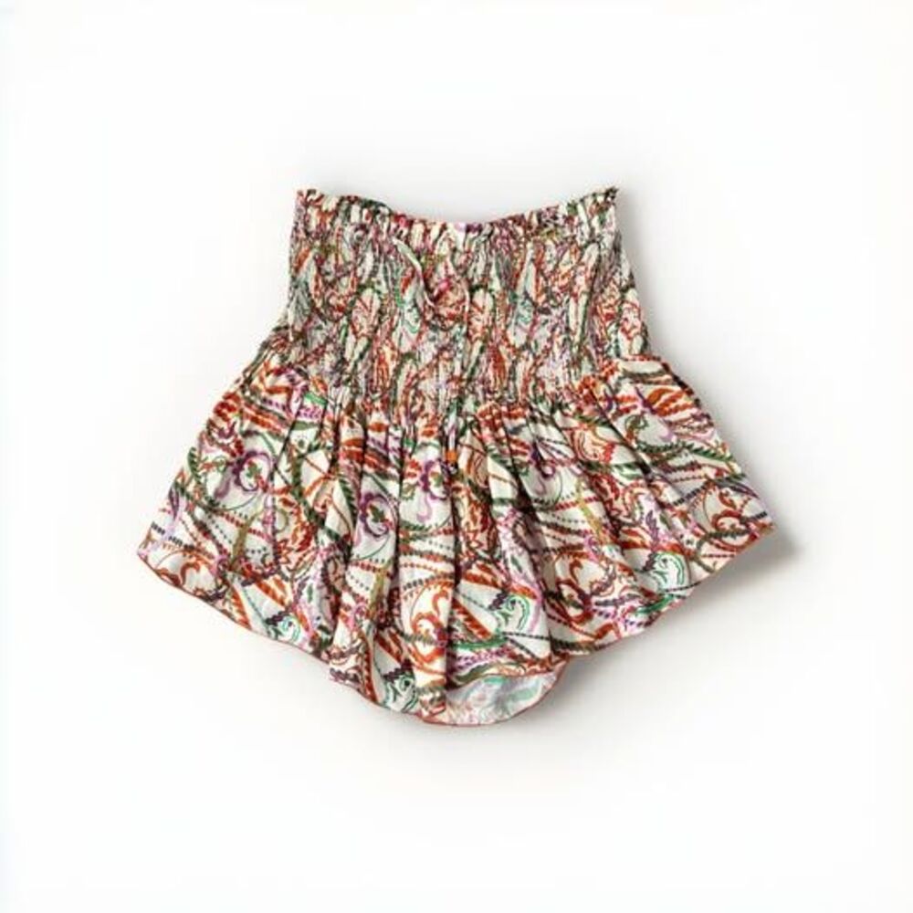 ZARA High Waisted Smock Shorts Size S Boho Festival